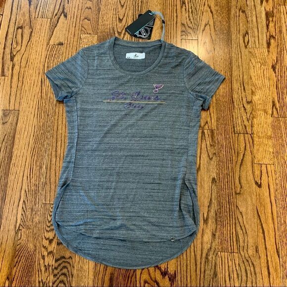 New LEVELWEAR St Louis Blues Hockey Tee Shirt M - Picture 2 of 8
